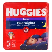 Підгузки-трусики Huggies Нічні 5 (12-17кг) 17х2 – ІМ «Обжора»