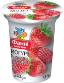 Йогурт Фанні полуниця-малина 1,5% 240г стакан – ІМ «Обжора»