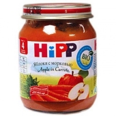 Пюре Хипп (Hipp) Яблоко-морковь 125 г – ИМ «Обжора»