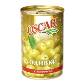 Оливки Оскар (Oscar) с косточкой 300 гр. – ИМ «Обжора»