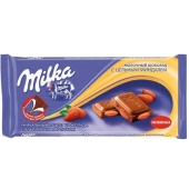 Шоколад Milka 90г молочний з цілим мигдалем – ІМ «Обжора»