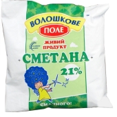 Сметана Волошково поле 21% 400л п/э – ІМ «Обжора»