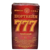 Вино Портвейн  777 красное крепленое 1л – ИМ «Обжора»