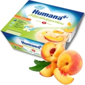 Продукт кисломол. Humana 4х100г з персиком з 6 міс. – ІМ «Обжора»