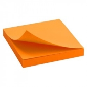Блок бумаги с клейким шаром 75x75 мм,100 листов, ярко-оранжевый – ИМ «Обжора»