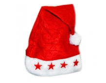 Красная новогодняя шапка со светящимися звездами – ИМ «Обжора»