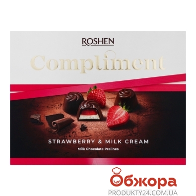 Конфеты Compliment клубника Roshen 123 г – ИМ «Обжора»