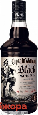 Алкогольный напиток на основе рома Captain Morgan Black Spiced 0,7 л – ИМ «Обжора»