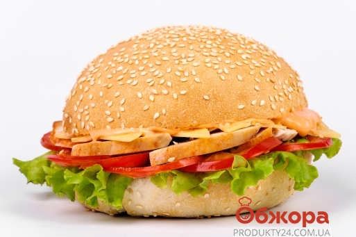 Гамбургер с куицей и сыром – ИМ «Обжора»