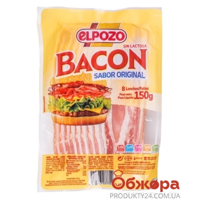 Бекон Elpozo Bacon 150 г Іспанія – ІМ «Обжора»