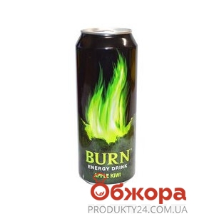 Напиток энергетический яблоко-киви Burn 0,5 л – ИМ «Обжора»