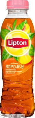 Чай Ліптон 0,5л холодн. чорний з персиком – ІМ «Обжора»