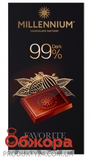 Шоколад Мілленіум 110г Favorite чорн 99% – ІМ «Обжора»