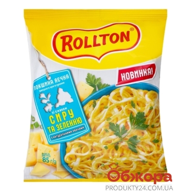 Лапша бульон со вкусом сыра и зелени Роллтон 85 г – ИМ «Обжора»