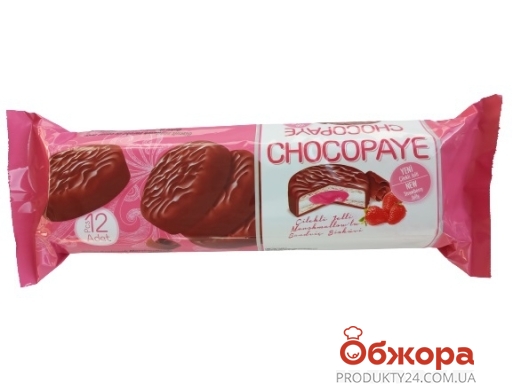 Печиво marshmallow strawberry jelly ChocoPaye  216 г – ІМ «Обжора»