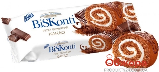 Рулет Konti Biskonti со вкусом какао 175 г – ИМ «Обжора»