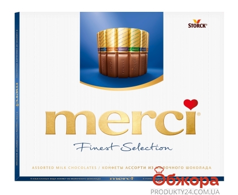 Конфеты  ассорти молочный шоколад Мерси (Merci) 250 г – ИМ «Обжора»