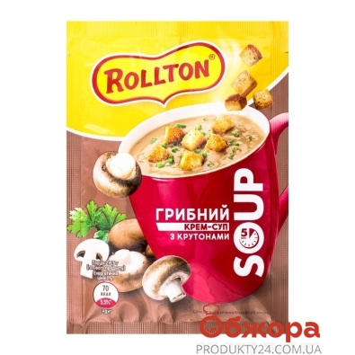 Крем-суп Роллтон 15,5г грибний з крутонами саше – ІМ «Обжора»
