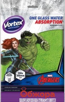 Серветка Vortex з мікрофібри Marvel Hulk 1 шт – ІМ «Обжора»