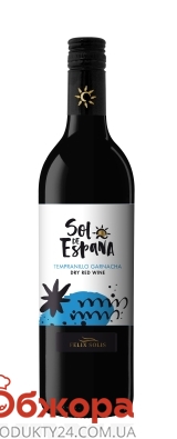Вино SOL de ESPANA Темпранільйо та Гарнача червоне сухе 750 мл – ІМ «Обжора»