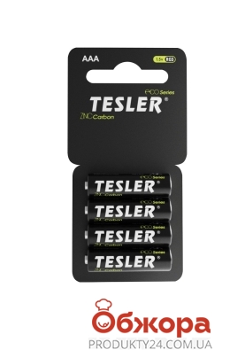 Батарейка Tesler AA ZINC CARBON R3 Соль (4 шт в блистере) – ИМ «Обжора»