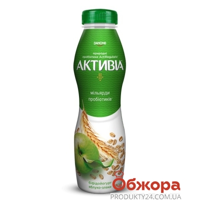 Йогурт Активиа Яблоко-злаки 580 г – ИМ «Обжора»