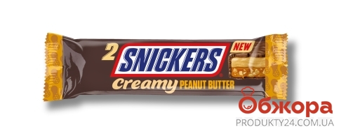 Батончик з арахісовим маслом Snickers Creamy 36,5 г – ІМ «Обжора»
