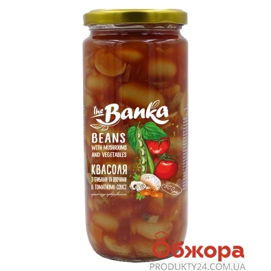 Фасоль с грибами и овощами в томатном соусе The Banka 500 г – ИМ «Обжора»
