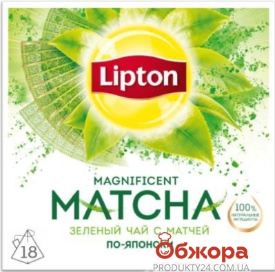 Чай 18 пирамидок Matcha Ліптон – ІМ «Обжора»