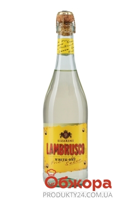 Вино игристое белое сухое Sizarini Lambrusco 0,75 л – ИМ «Обжора»