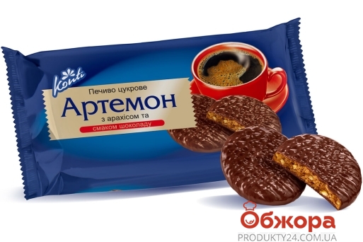 Печенье сахарное Артемон с арахисом и вкусом шоколада Конті 135 г – ИМ «Обжора»