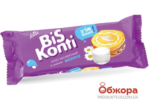 Рулет со вкусом молока Konti Biskonti 150 г – ИМ «Обжора»