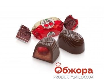 Цукерки Вишня заспиртована в шоколадному кремі Бисквит-шоколад ХБФ – ІМ «Обжора»