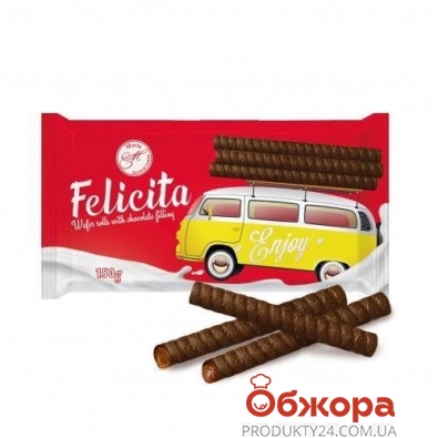 Вафельні трубочки шоколадна начинка  Марія Felicita 150 г – ІМ «Обжора»