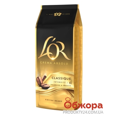Кава Крема Абсолю зерно L`OR 1 кг – ІМ «Обжора»