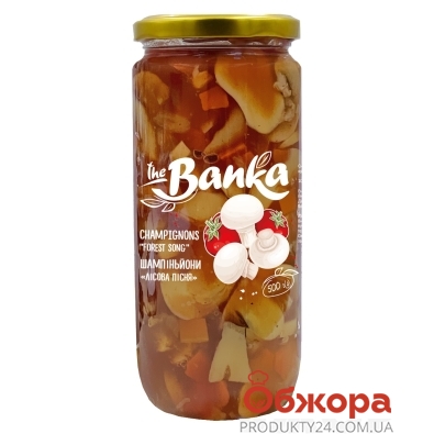 Шампіньйони в томатному соусі Лісова пісня The Banka 500 г – ІМ «Обжора»