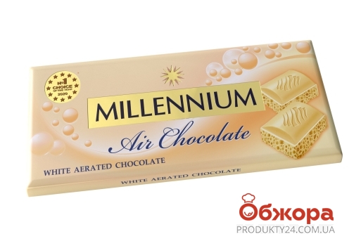 Шоколад білий пористий Millennium 85 г – ИМ «Обжора»