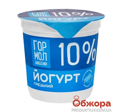 Йогурт 10% Грецький  Гормолзавод №1 350 г – ІМ «Обжора»