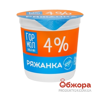 Ряжанка Міськмолзавод №1 4% 350 г – ІМ «Обжора»