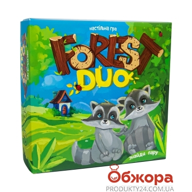 Гра настільна "Знайди пару" (укр) Forest Duo в кор-ці 19,5-19,5-4,5 см – ІМ «Обжора»