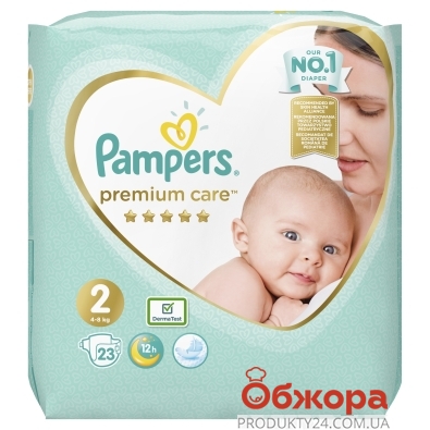 Підгузки PG PAMPERS дитячі Prem. Care Mini (4-8 кг) Упаковка 23 – ІМ «Обжора»