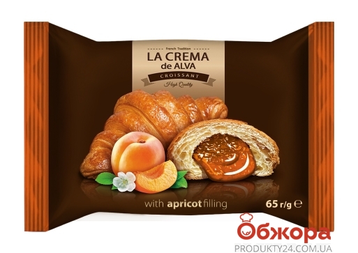 Круассан абрикос La Crema 65 г – ІМ «Обжора»