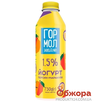 Йогурт Персик-маракуйя Міськмолзавод №1 1,5% 750 г – ІМ «Обжора»