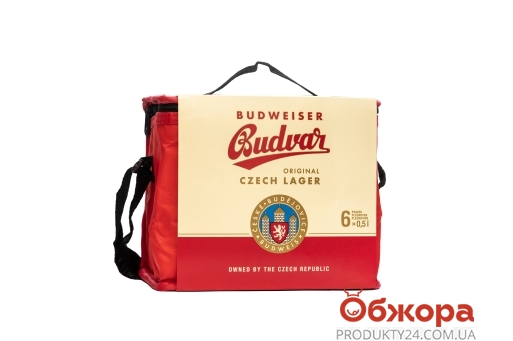 Набор Пиво 5%+сумка-холодильник Budweiser 6 * 0,5 л – ИМ «Обжора»
