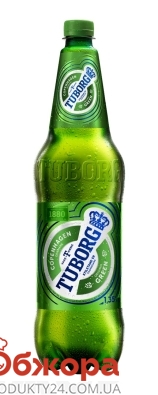 Пиво 4,6% світле Tuborg Green 1,35 л – ІМ «Обжора»