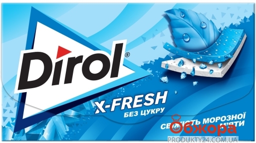 Жевательная гумка морозна м'ята Dirol X-Fresh 13,5 г – ИМ «Обжора»