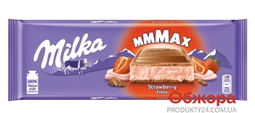 Шоколад Milka чизкейк клубника печенье 300 г – ИМ «Обжора»