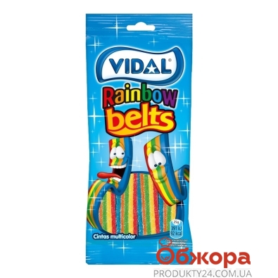 Жевательные конфеты без глютена Rainbow belts Vidal 100 г – ИМ «Обжора»