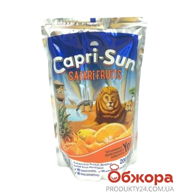 Напій Safari Fruits CAPRI-SUN 0,2 л – ІМ «Обжора»