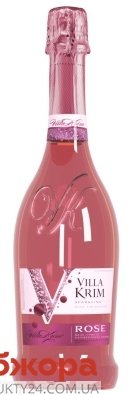 Вино ігристе рожеве н/сол Villa Krim Roze 0,75 л – ІМ «Обжора»